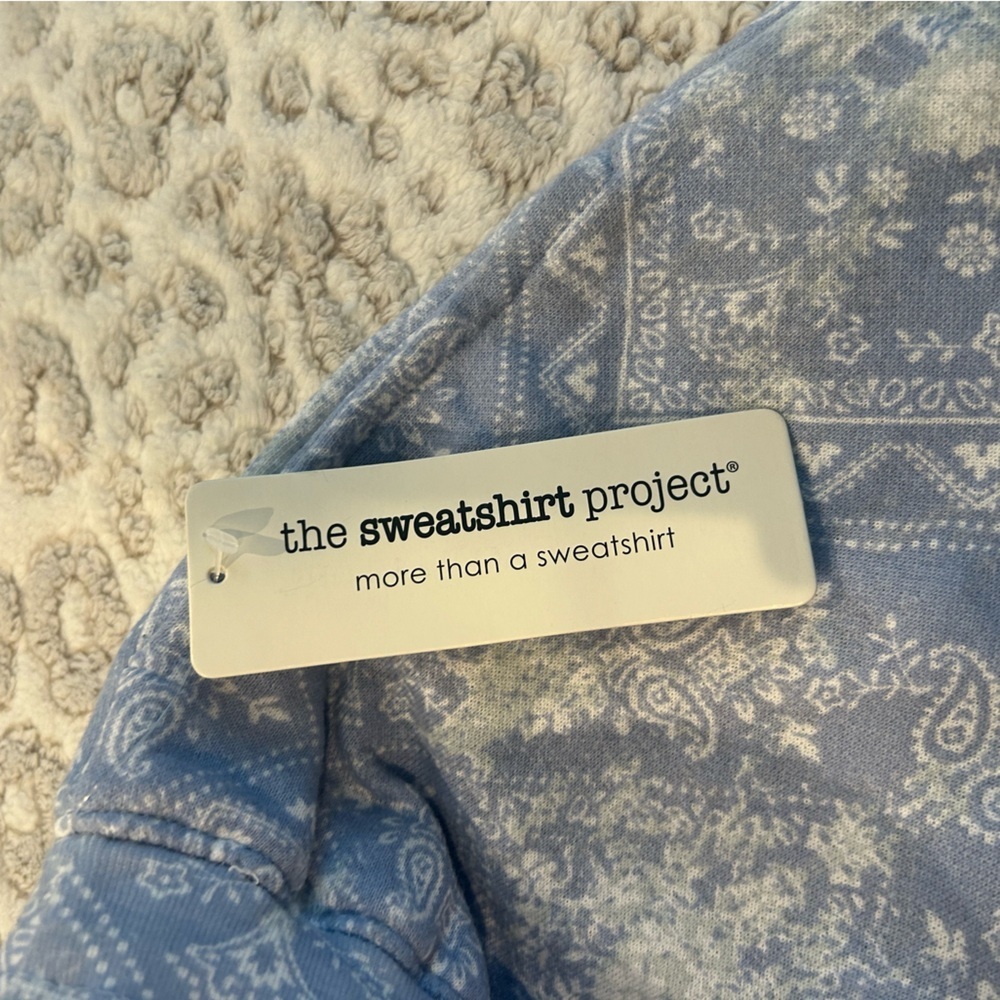 NWT Sweatshirt Project Paisley Baby Blue Plus Size 3X Shirts - Picture 4 of 6